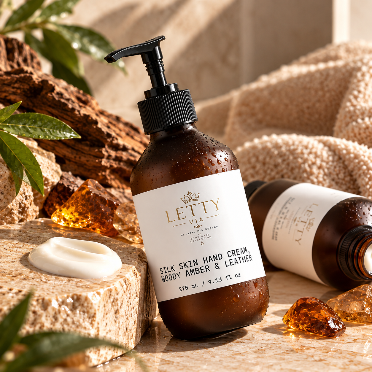 Silk Skin Hand Cream, Woody Amber & Leather