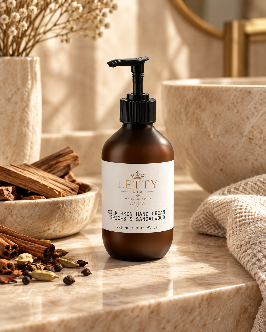 Silk Skin Hand Cream, Spices & Sandalwood