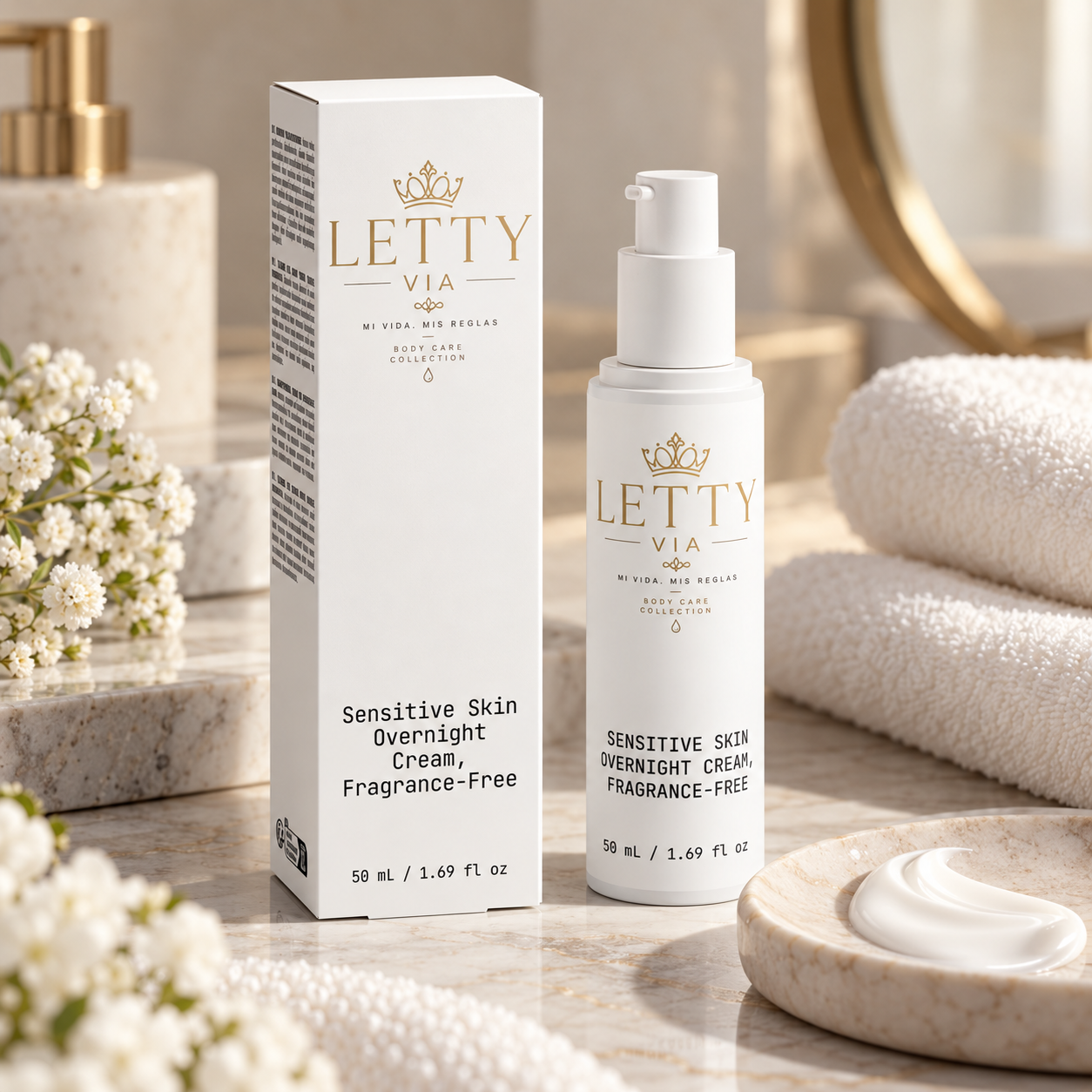 Sensitive Skin Overnight Cream, Fragrance-Free