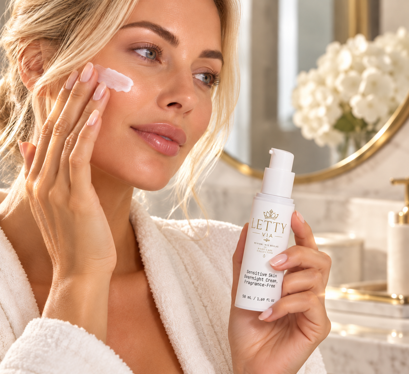 Sensitive Skin Overnight Cream, Fragrance-Free