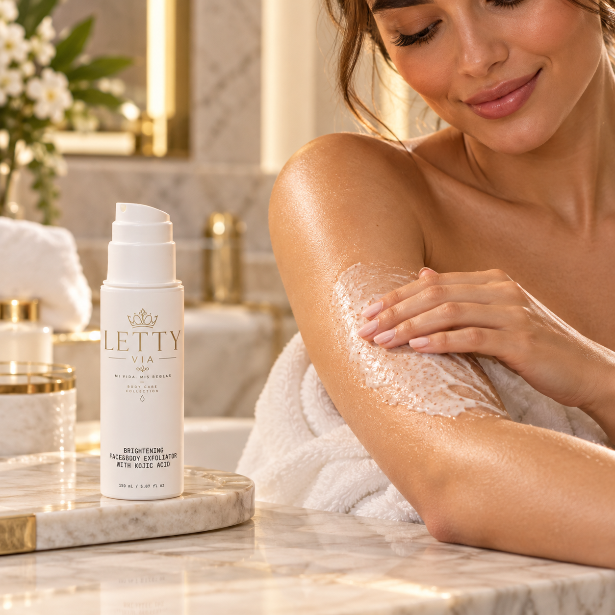 Brightening Face&Body Exfoliator with Kojic Acid