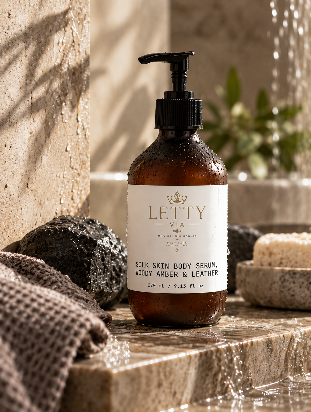 Silk Skin Body Serum, Woody Amber & Leather