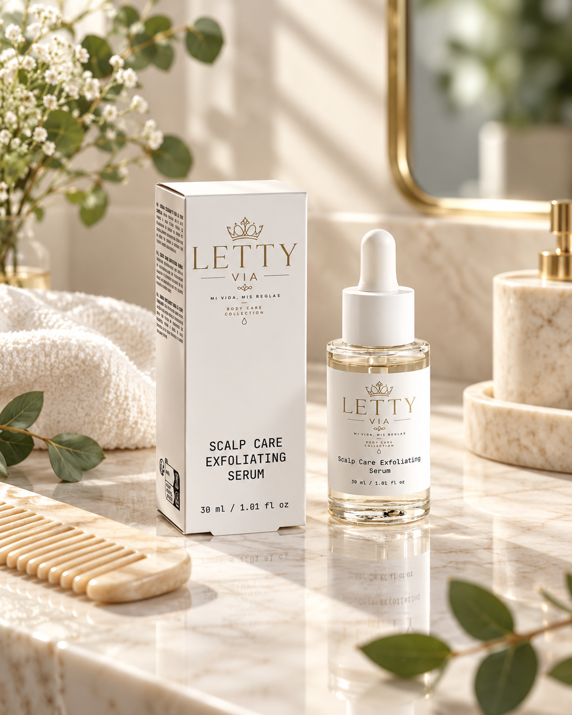 Galvas ādas eksfolējošais serums