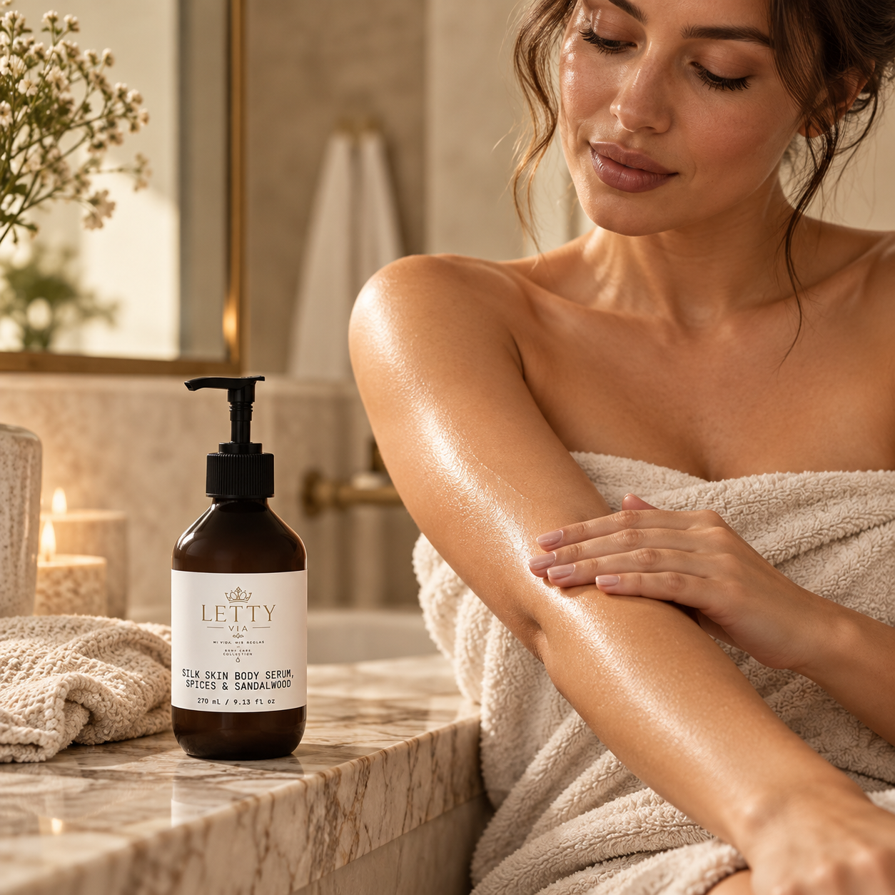Silk Skin Body Serum, Spices & Sandalwood